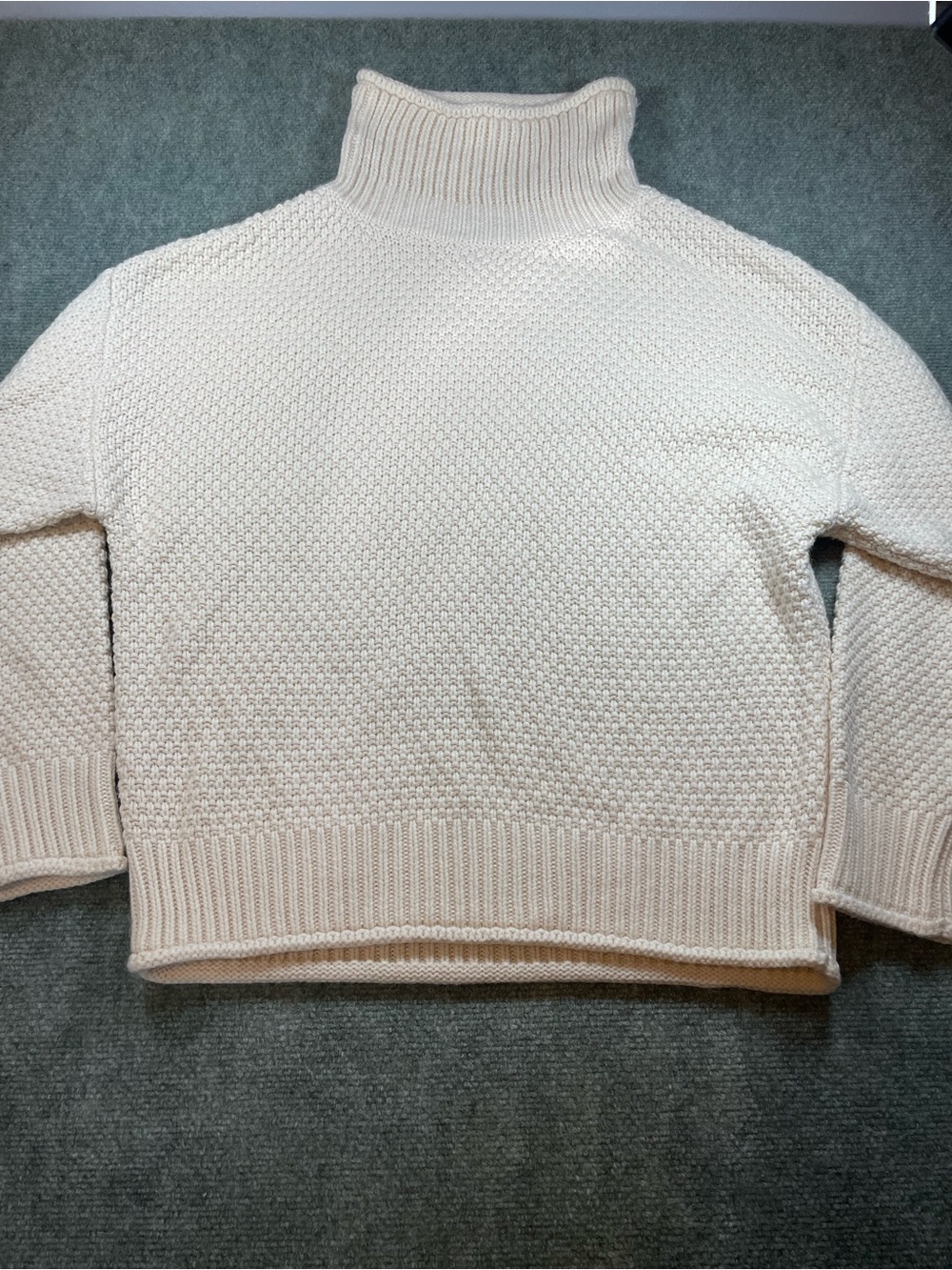 Cream Chunky Turtleneck Sweater — Women's Cozy Knit